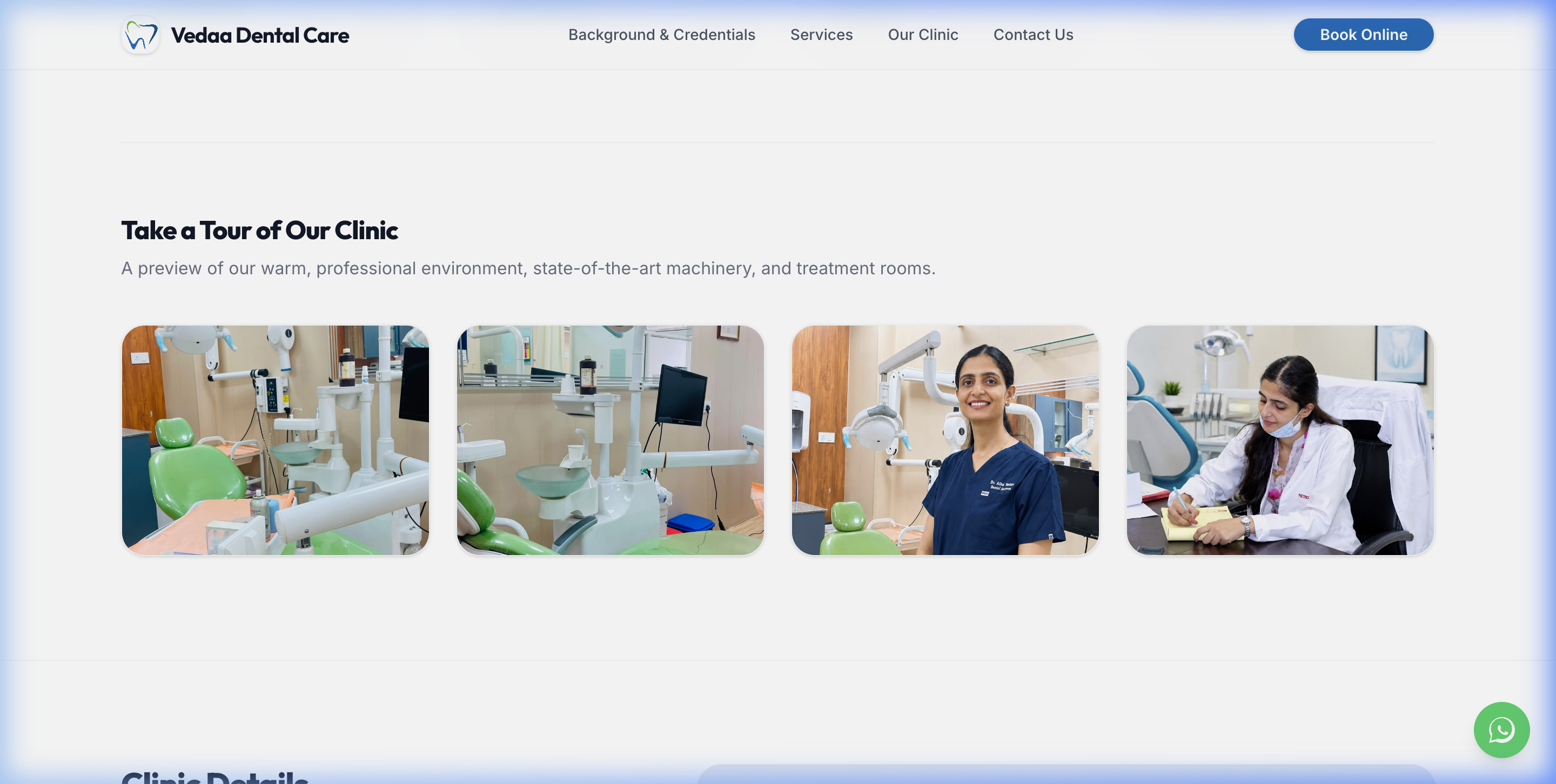 Clinic Tour and Facilities Section